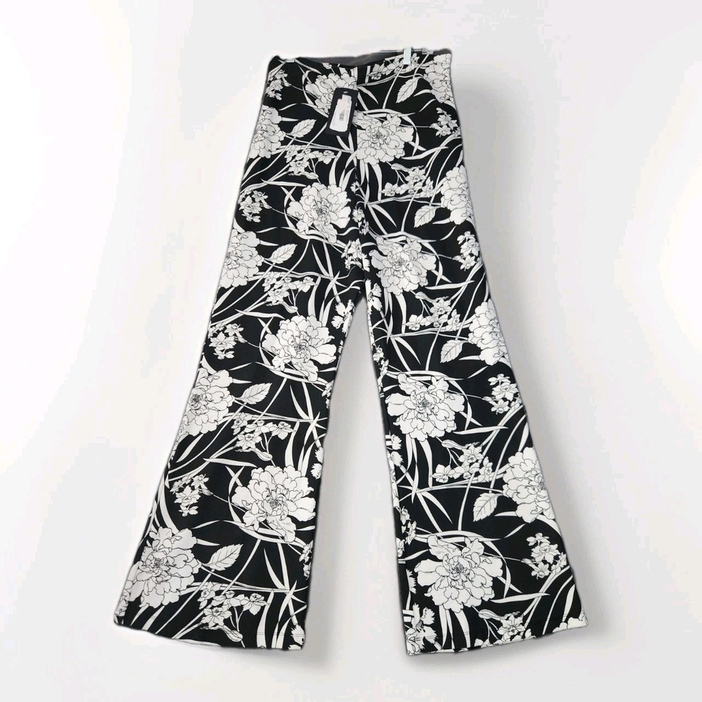 NWT Bryn Walker XXL Modal Ponti Floral Print High Waist Flare Leg Pants Resort